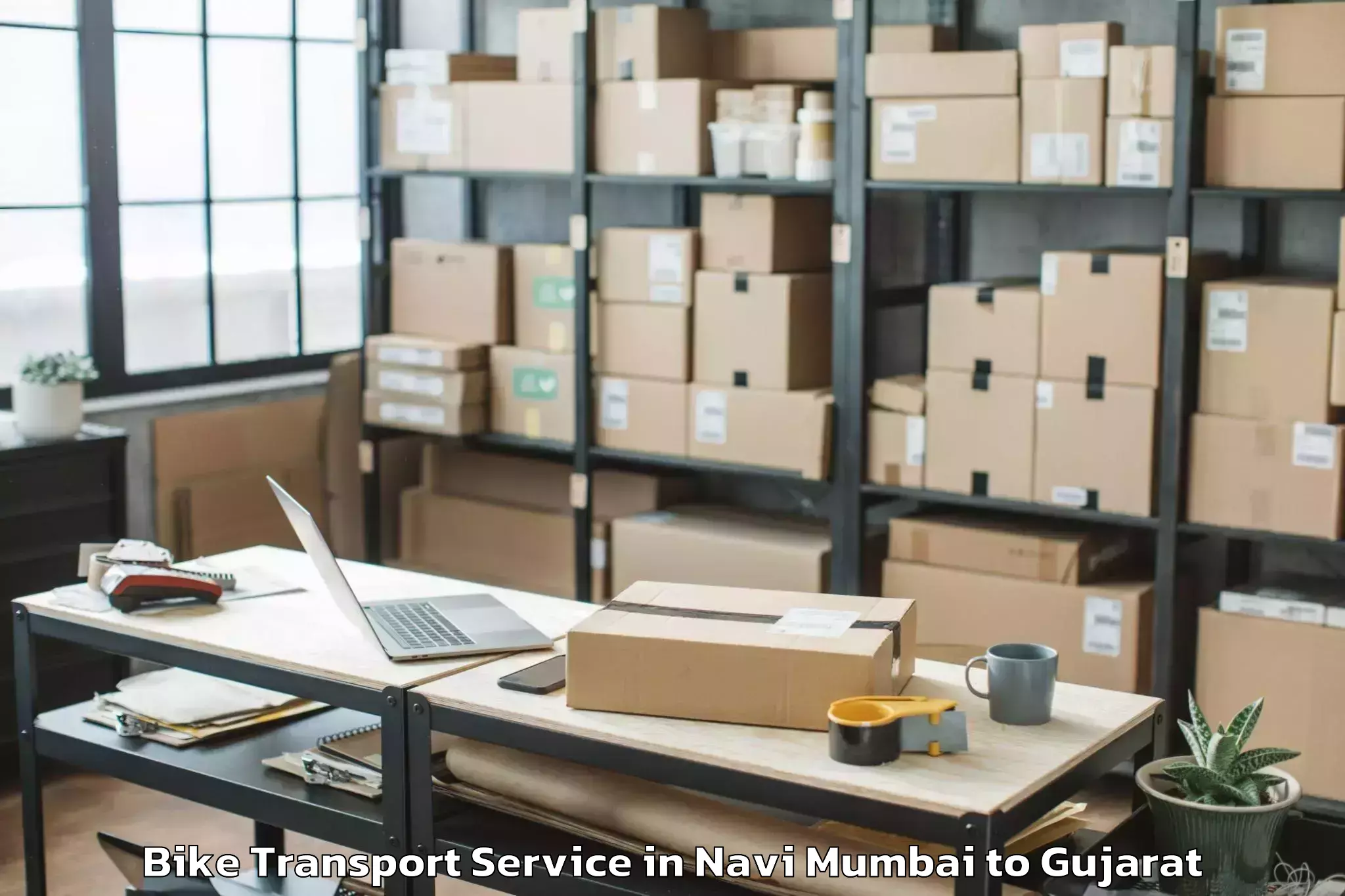 Get Navi Mumbai to Khambha Bike Transport